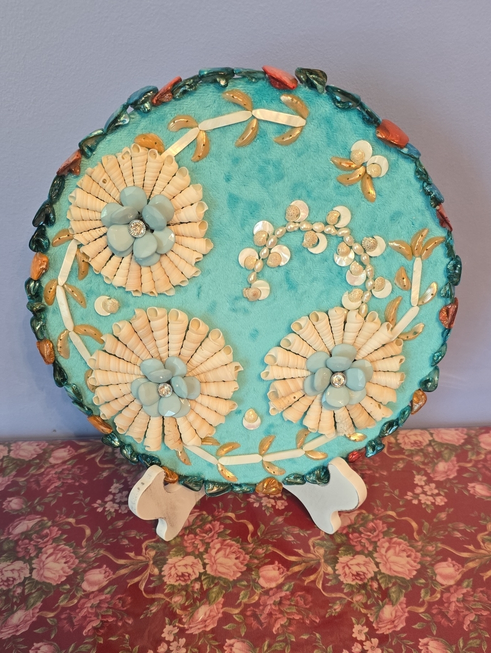 Floral And Sea Shell Wall Decor Artisan Made
